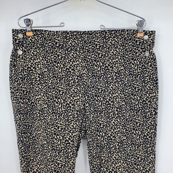 Rafaella Comfort Pull On Women's Cheetah Print Pants Size 14 - Picture 6 of 7